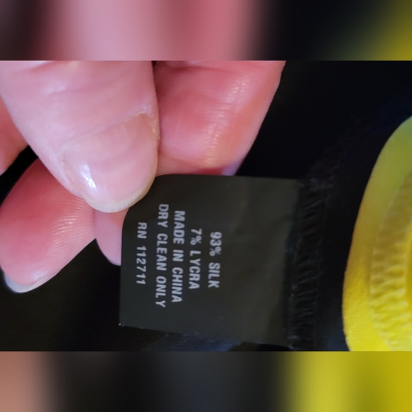 * JAY GODFREY neon yellow black sleeveless dress - Picture 5 of 5